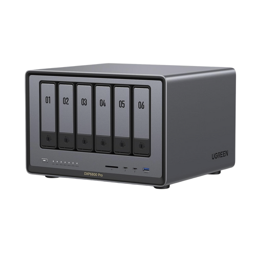 NASync DXP6800 Pro | SO UGOS Pro | Intel® i5 1235u 10-Core™ | 6-Bahias (SATA) Hasta 144TB | 2* M.2 SSD Hasta 16TB | 8GB DDR5 (Exp. a 64GB) | 2 Thunderbolt™4 | 2*10GbE | 1*USB3.2 Gen2 | 2*USB 2.0 | 2*USB 3.2Gen2 | HDMI 2.1 8K | SD 4.0