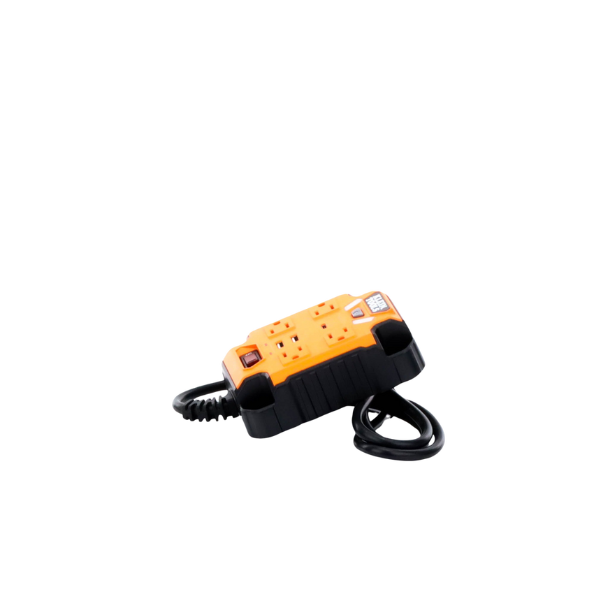 Multicontacto Powerbox 1, con 4 Salidas 120 Vca, 2 USB-A / 1 USB-C, Luces LED Integradas y Soporte Magnético