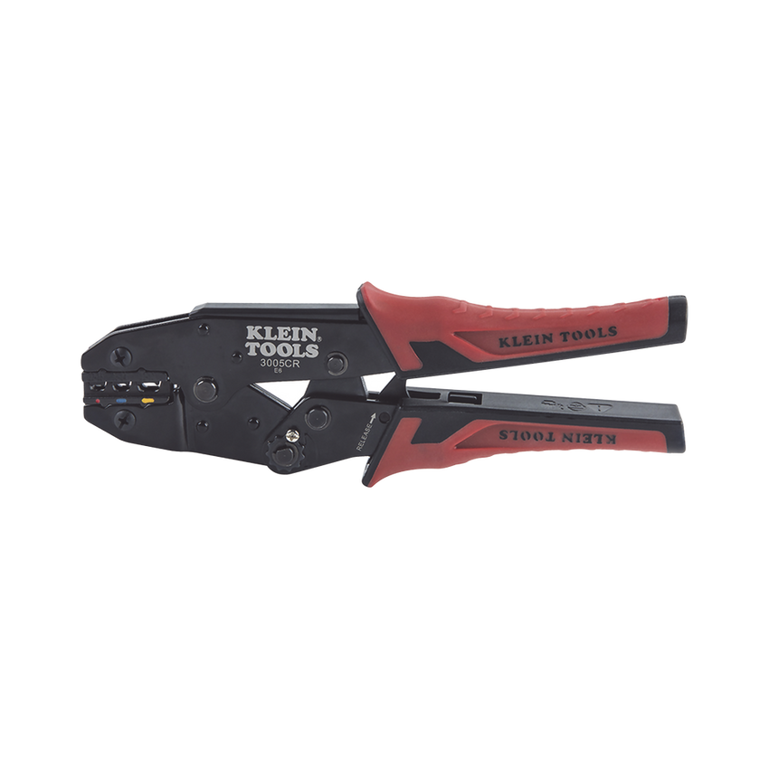 Pinza Ponchadora para Terminales con Aislamiento en Cable de Cobre Sólido y Trenzado de 10-22 AWG.