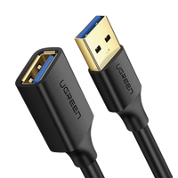 Cable Extensor USB 3.0 / 3 Metros / Macho-Hembra / 5 Gbps / Ultra Durabilidad / Núcleo de cobre estañado 28/22 AWG / Blindaje interior múltiple / Ideal para teclado, mouse , etc.
