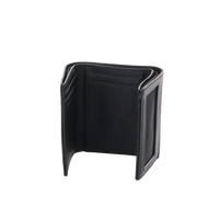 Cartera Athens Negra de Piel con Compartimento de Micromalla para ID. Doblable en 3 Partes con Divisor de Billetes. Pocket Wallet