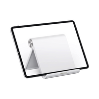 Soporte de Escritorio para Tablet /  Ajustable de 0° a 100° / Goma Antiarañazos / Antideslizante / Amplia Compatibilidad con dispositivos de 4'' a 13'' / Plegable / ABS / Color Blanco