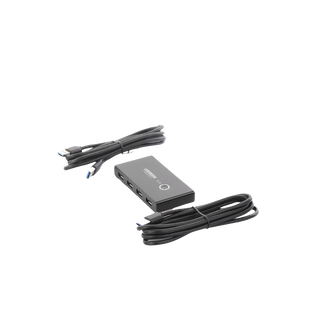Conmutador USB para Compartir 4 Puertos USB 3.0 a 2 PC ́s | Cambio Mediante Botón | Incluye Dos Cables USB de 1.5 m | ABS | Permite que 2 Usuarios Compartan 4 Dispositivos Periféricos USB3.0, como una impresora, un escáner, etc.