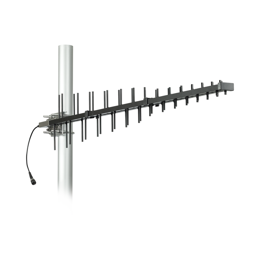 Antena LPDA de Alta Ganancia/ ESPECIAL PARA AMPLIFICADORES DE UNA A CINCO BANDAS DE FRECUENCIA/ 698-2700 MHz/ 12.15 dBi de Ganancia.