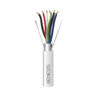 Bobina de 305 Metros / Cable de Cobre / 6 x 18 AWG  / Para Interior / Color Blanco / Blindado / Para Aplicaciones de Alarmas de Intrusión/Control de Acceso/ Automatización / Interfonos y Tv Porteros