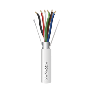 Bobina de 305 Metros / Cable de Cobre / 6 x 18 AWG  / Para Interior / Color Blanco / Blindado / Para Aplicaciones de Alarmas de Intrusión/Control de Acceso/ Automatización / Interfonos y Tv Porteros