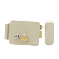 Cerradura Eléctrica / Incluye Llave / Derecha/ Con Botón integrado /Exterior