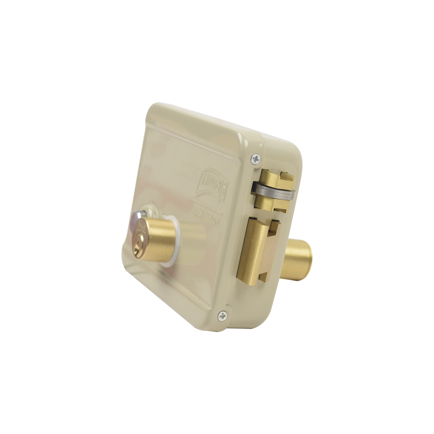 Cerradura Eléctrica / Incluye Llave / Derecha/ Con Botón integrado /Exterior