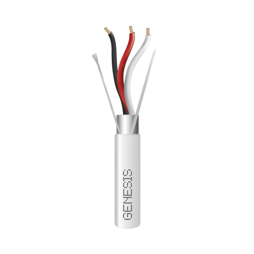 Bobina de 305 Metros de Cable 3 x 18 AWG / Plenum / BLINDADO / Tipo FPLP, CMP, CL3P / Color Natural / Para Aplicaciones en Sistemas de Seguridad, Audio, Control y otras Aplicaciones