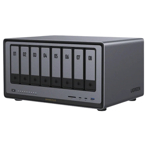 NASync DXP8800 Plus | SO UGOS Pro |  Intel X86 12th Gen Intel® Core™ i5 | SSD 128 GB | 8-Bahias (SATA) | 8GB DDR5 (Exp. a 32GB) | 2* M.2 SSD | 4 Puertos Thunderbolt™4 | WiFi | 1*USB3.2 Gen2, 10Gb/s | HDMI 8k.