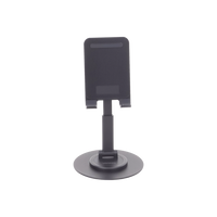 Soporte para Teléfono Celular Giratorio | 360° de Rotación | Angulo Ajustable | Altura Ajustable 17-20cm  | Antideslizante | Ejes Giratorios de Alta Precisión| Plegable | Aluminio | Color Gris