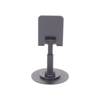Soporte para Teléfono Celular Giratorio | 360° de Rotación | Angulo Ajustable | Altura Ajustable 17-20cm  | Antideslizante | Ejes Giratorios de Alta Precisión| Plegable | Aluminio | Color Gris