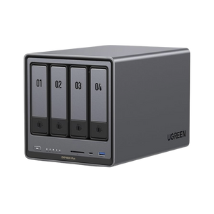 NAS UGREEN NASync DXP4800 Plus / Procesador Intel Pentium Gold 8505 5 Núcleos / 4 Bahías SATA + 2 M.2 NVMe PCIe 4.0 / 8GB DDR5 Expandible a 64GB / 10GbE + 2.5GbE / USB 3.2 Gen 2 Tipo C / HDMI 4K / Sistema Almacenamiento Conectado Red