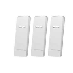 Paquete de 3 Puntos de Acceso C1N Super Wi-Fi, PTP y PTMP en 2.4 GHz , Con Antenas Integradas Sectorial de 70°, Alta Sensibilidad, Hasta 300 m a un Smartphone, Antena de 10 dBi, Soporta Fichas-Vouchers