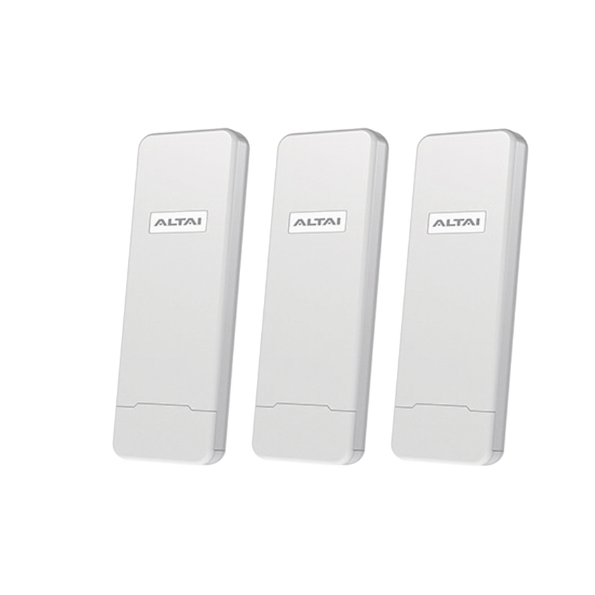 Paquete de 3 Puntos de Acceso C1N Super Wi-Fi, PTP y PTMP en 2.4 GHz , Con Antenas Integradas Sectorial de 70°, Alta Sensibilidad, Hasta 300 m a un Smartphone, Antena de 10 dBi, Soporta Fichas-Vouchers