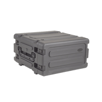 Gabinete Plástico Móvil con Amortiguador con Rack de 19", 4 Unidades.