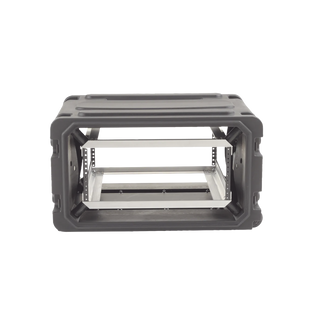 Gabinete Plástico Móvil con Amortiguador con Rack de 19", 4 Unidades.