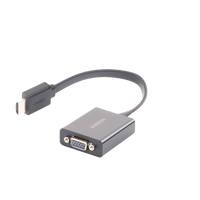 Adaptador HDMI a VGA / Resoluci�n 1080P / Audio 3.5mm / Con Puerto Micro USB para Alimentaci�n / Plug & Play / No Requiere Controlador / ABS / Flexible y Duradero