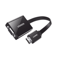 Adaptador HDMI a VGA / Resoluci�n 1080P / Audio 3.5mm / Con Puerto Micro USB para Alimentaci�n / Plug & Play / No Requiere Controlador / ABS / Flexible y Duradero