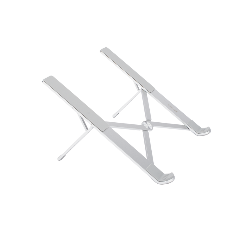 Soporte Portátil de Aluminio para Laptop / Amplia Compatibilidad de 11-17.3" / Ajuste de Altura 46.5 mm-136.5 mm / Capacidad de carga de 5 kg / Diseño Plegable / Material de Aleación de Aluminio + Silicona.