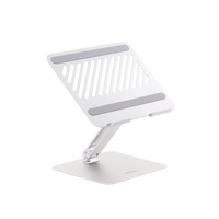 Soporte de Aluminio para Laptop | Ajustable 180° | Soporta Laptops de 10 a 17.3''| Capacidad de Carga 5Kg | Excelente Estabilidad | Diseño Para Alta Disipación de Calor | Altura y Angulo Ajustable | Plegable y Portátil.