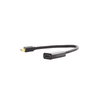 Convertidor Mini Display Port a HDMI / 4K@30Hz / Thunderbolt / Blindaje Interno M�ltiple / Carcasa ABS / Longitud de 25 cm (9.84 pulgadas)