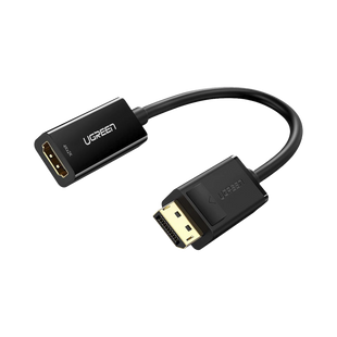 Convertidor DisplayPort a HDMI 4K| 3D | HDR | Blindaje interno | Botón Liberador | Carcasa de ABS | Plug & Play | CE, FCC, RoHS | Cable de 25 cm.