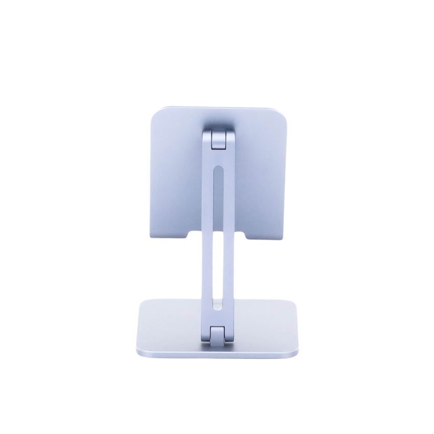 Soporte de Aluminio para IPad & Tablet | Plegable |Angulo Ajustable de 180° y 270° | Base Antideslizante | Protección  de Silicona | Amplia Compatibilidad con dispositivos de 7.9'' a 12.9'' | Aluminio Solido | Color Gris