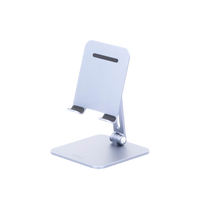 Soporte de Aluminio para IPad & Tablet | Plegable |Angulo Ajustable de 180° y 270° | Base Antideslizante | Protección  de Silicona | Amplia Compatibilidad con dispositivos de 7.9'' a 12.9'' | Aluminio Solido | Color Gris