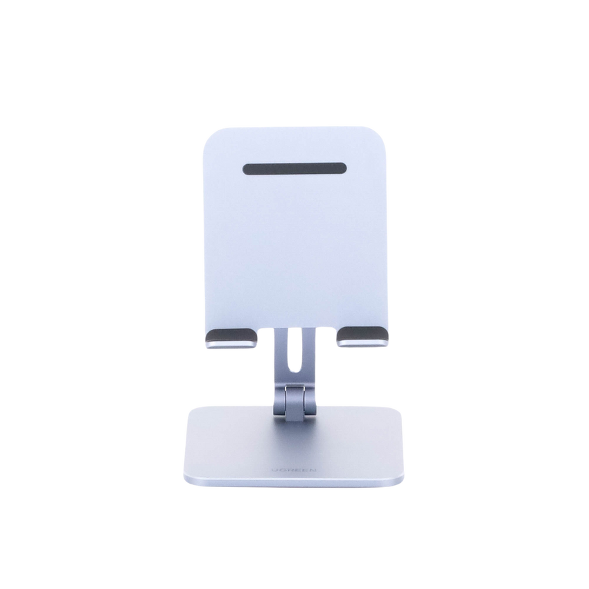 Soporte de Aluminio para IPad & Tablet | Plegable |Angulo Ajustable de 180° y 270° | Base Antideslizante | Protección  de Silicona | Amplia Compatibilidad con dispositivos de 7.9'' a 12.9'' | Aluminio Solido | Color Gris