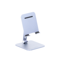 Soporte de Aluminio para IPad & Tablet | Plegable |Angulo Ajustable de 180° y 270° | Base Antideslizante | Protección  de Silicona | Amplia Compatibilidad con dispositivos de 7.9'' a 12.9'' | Aluminio Solido | Color Gris