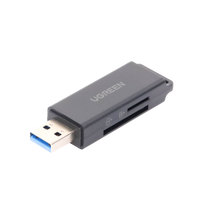 Lector de tarjetas SD portátil USB 3.0 de doble ranura / adaptador de tarjeta de memoria flash concentrador para TF SD Micro SD SDXC SDHC MMC RS-MMC Micro SDXC Micro SDHC UHS-I