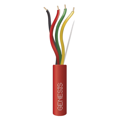 Carrete de Alambre 305 Metros (1000 Pies) / 4 x 16 AWG / Riser / Color Rojo / Tipo FPLR, CL3R, (UL) FT4 / Para Aplicaciones en Sistemas de Detección de Incendio y Sistemas de Evacuación