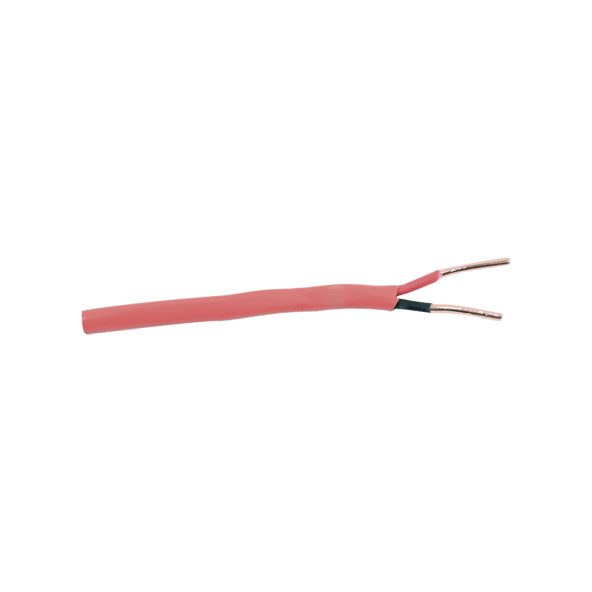 Carrete de Alambre de 305 Metros / 2 x 14 AWG / Riser / Tipo FPLR-CL3R / Color Rojo / Para Aplicaciones en Paneles de Detección de Incendio y Sistemas de Evacuación