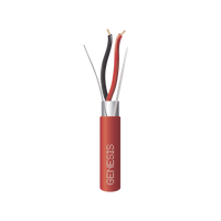 Bobina de 305 Metros de Alambre / 2 x 18 AWG / Riser / BLINDADO / Tipo FPLR / Color Rojo / Para Aplicaciones en Sistemas de Detección de Incendio y Sistemas de Evacuación