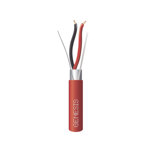 Bobina de 305 Metros de Alambre / 2 x 18 AWG / Riser / BLINDADO / Tipo FPLR / Color Rojo / Para Aplicaciones en Sistemas de Detección de Incendio y Sistemas de Evacuación