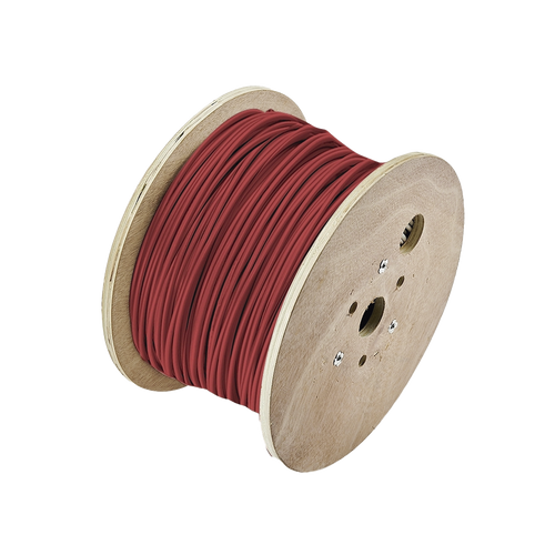 Bobina de 305 Metros (1000 Pies) de Alambre / 2 x 16 AWG / Riser / Para Aplicaciones de Incendio FPLR / Blindado Sólido Color Rojo