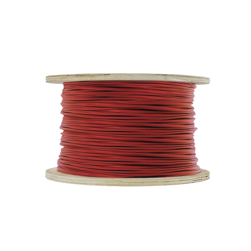 Bobina de 305 Metros (1000 Pies) de Alambre / 2 x 16 AWG / Riser / Para Aplicaciones de Incendio FPLR / Blindado Sólido Color Rojo