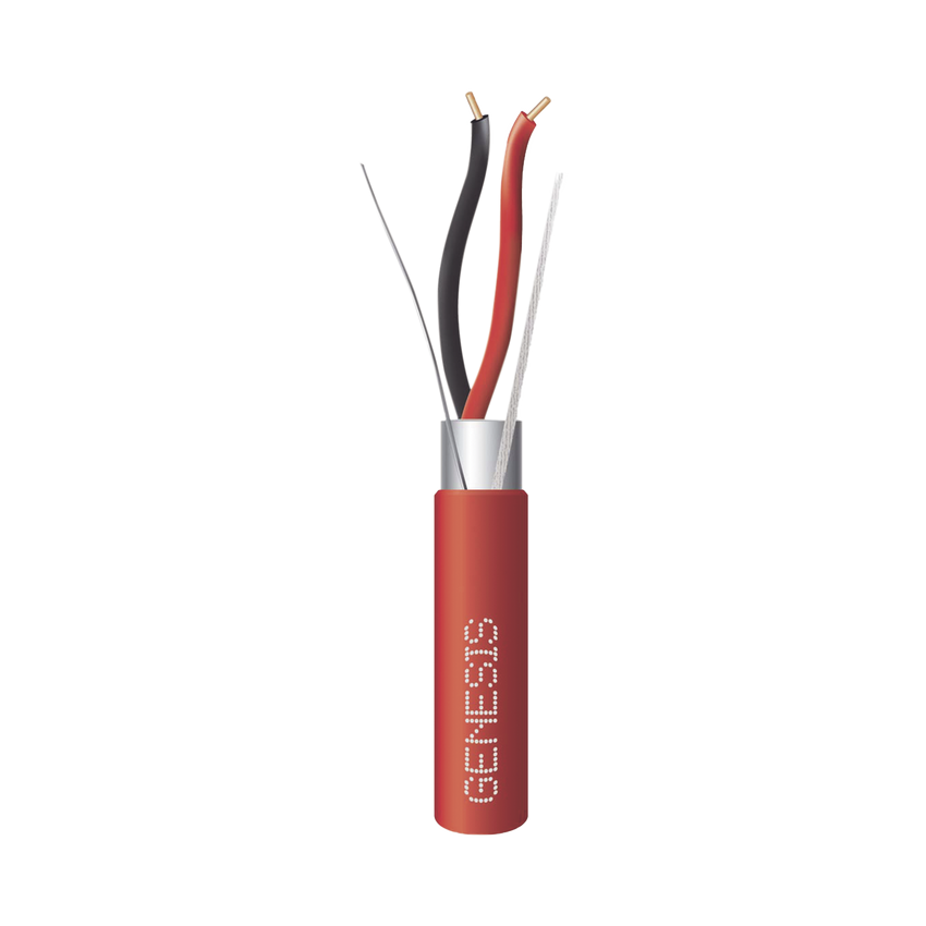 Bobina de 152 Metros de Alambre / 2 x 16 AWG / Riser / BLINDADO / Tipo FPLR / Color Rojo / Para Aplicaciones en Sistemas de Detección de Incendio y Sistemas de Evacuación