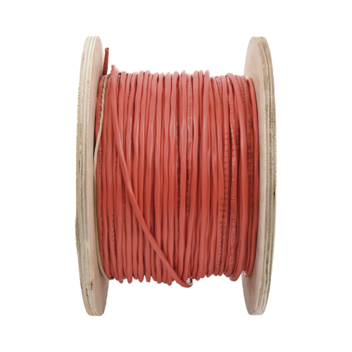 Carrete de 152 Metros (500 Pies) de Alambre / 2 x 14 AWG / Riser / BLINDADO / Tipo FPLR / Color Rojo / Para Aplicaciones en Sistemas de Detección de Incendio y Sistemas de Evacuación
