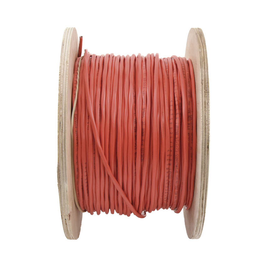 Carrete de 152 Metros (500 Pies) de Alambre / 2 x 14 AWG / Riser / BLINDADO / Tipo FPLR / Color Rojo / Para Aplicaciones en Sistemas de Detección de Incendio y Sistemas de Evacuación