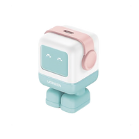 Cargador Mini GaNRobot 30W serie UNO | 1 USB-C de Carga Rápida | Tecnología GaN II | Multiprotocolo PD/QC/SCP/FCA | Carga Inteligente | Pantalla LED | Zapato Magnético Extraíble | Thermal Guard | Color Pink-Blue