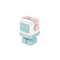 Cargador Mini GaNRobot 30W serie UNO | 1 USB-C de Carga Rápida | Tecnología GaN II | Multiprotocolo PD/QC/SCP/FCA | Carga Inteligente | Pantalla LED | Zapato Magnético Extraíble | Thermal Guard | Color Pink-Blue