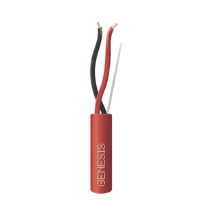 Bobina de 305 Metros / Alambre de Cobre / 2 x 16 AWG / Plenum / Tipo FPLP, CL3P, FT6 Plenum / Color Rojo / Para Aplicaciones en Sistemas de Detección de Incendio y Sistemas de Evacuación