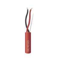 Carrete de Cable de 305 Metros / 2 x 14 AWG / Plenum / Tipo FPLP-CL3P / Color Rojo / Para Aplicaciones en Paneles de Detección de Incendio y Sistemas de Evacuación