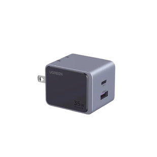Cargador de 35W serie Nexode S | 2 Puertos de Carga Rápida | 1 USB-C | 1 USB-A | Tecnología GaN II | PD3.0 | QC4.0 | FCP/SCP/AFC/PPS/PPS2.0 | Tecnología de Protección Térmica | Optimiza la Carga | Carcasa Ignifuga.