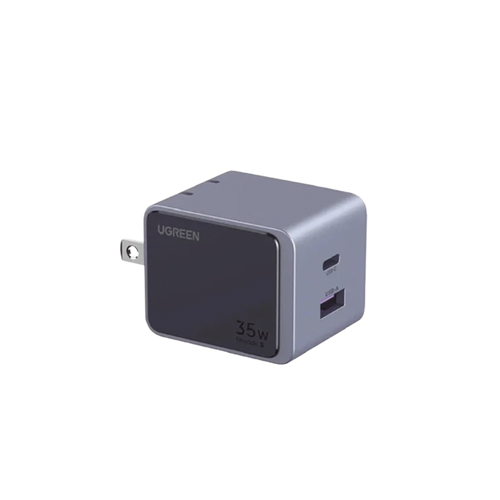 Cargador de 35W serie Nexode S | 2 Puertos de Carga Rápida | 1 USB-C | 1 USB-A | Tecnología GaN II | PD3.0 | QC4.0 | FCP/SCP/AFC/PPS/PPS2.0 | Tecnología de Protección Térmica | Optimiza la Carga | Carcasa Ignifuga.