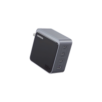 Cargador de 100W serie Nexode S | 4 Puertos de Carga Rápida | 3 USB-C | 1 USB-A | Tecnología GaN II | PD3.0 | QC4.0 | FCP/SCP/AFC/PPS/PPS2.0 | Tecnología de Protección Térmica | Optimiza la Carga | Carcasa Ignifuga.