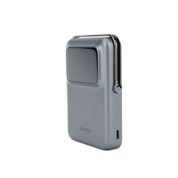 Power Bank Serie UNO Inalambrico | 10000mAh | 7.5W/20W  |  Con Emojis de Estado | Carga Rápida USB-C Bidireccional  | Pantalla TFT  Inteligente | Con Holder | Color Grey.