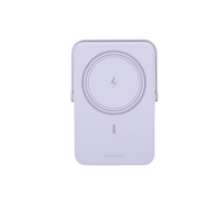 Power Bank Serie UNO Inalambrico | 10000mAh | 7.5W/20W  |  Con Emojis de Estado | Carga Rápida USB-C Bidireccional  | Pantalla TFT  Inteligente | Con Holder | Color Purple.